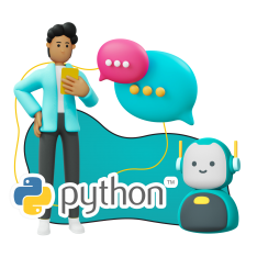 Умный чат-бот на Python - КИБЕРшкола программирования для детей, компьютерные курсы для школьников, начинающих и подростков - KIBERone г. Химки
